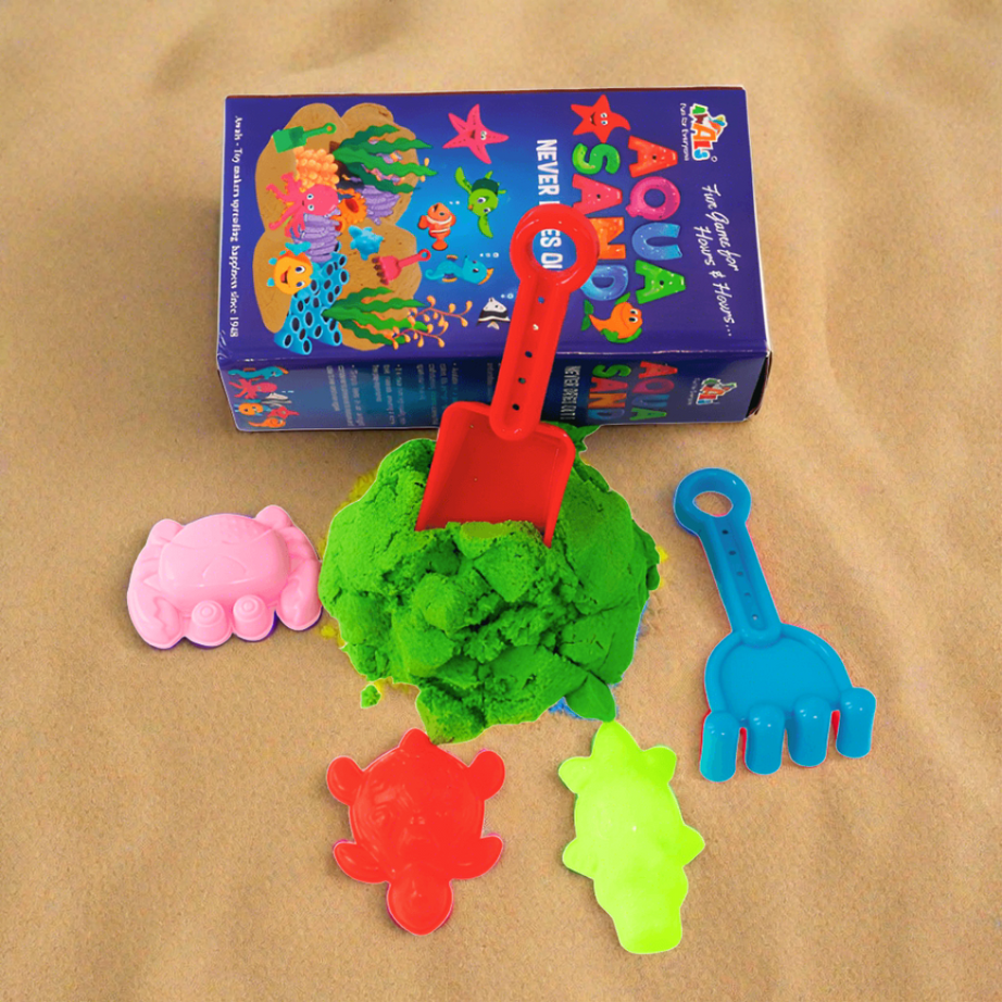 Sand Castle Kit | Aqua Sand Box for Kids Shape Moulds - Kids Bestie