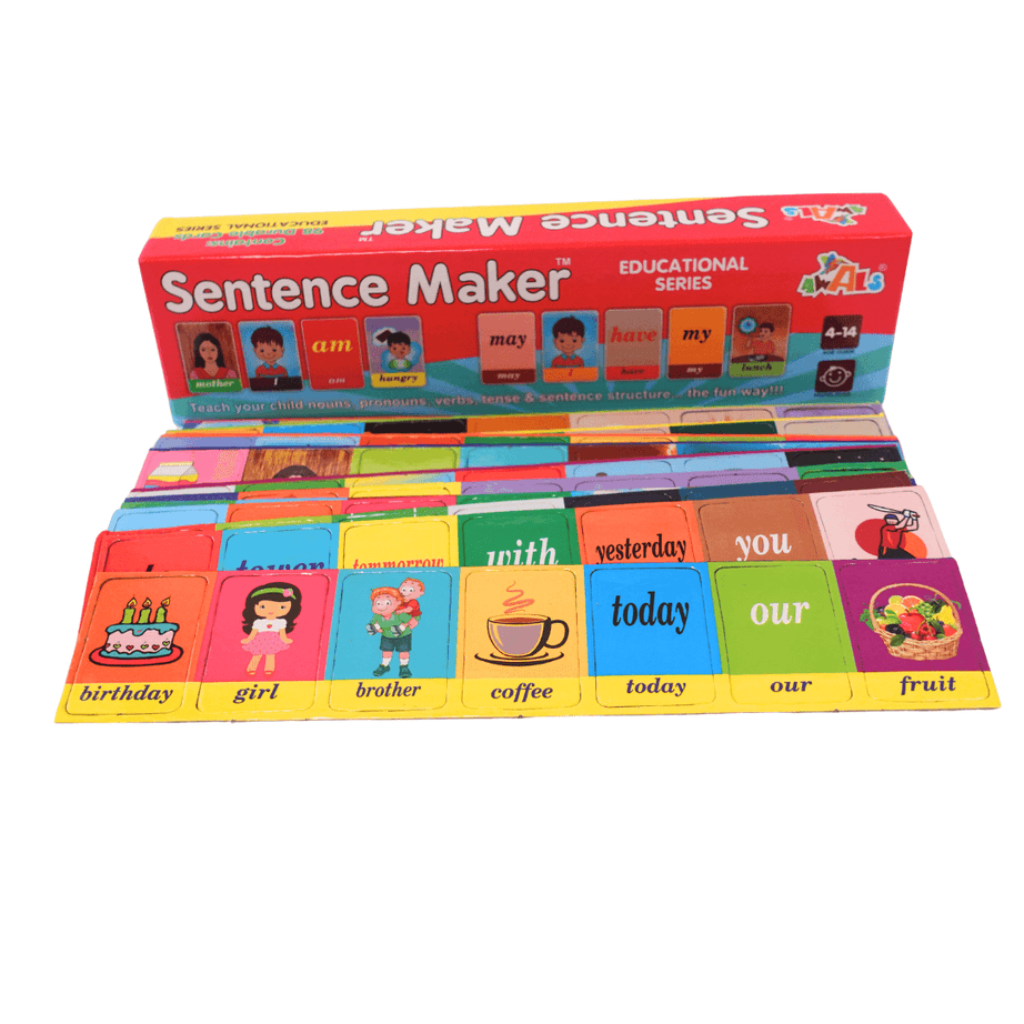 Sentence Maker Flash Cards with 90 Durable Cards - Kids Bestie