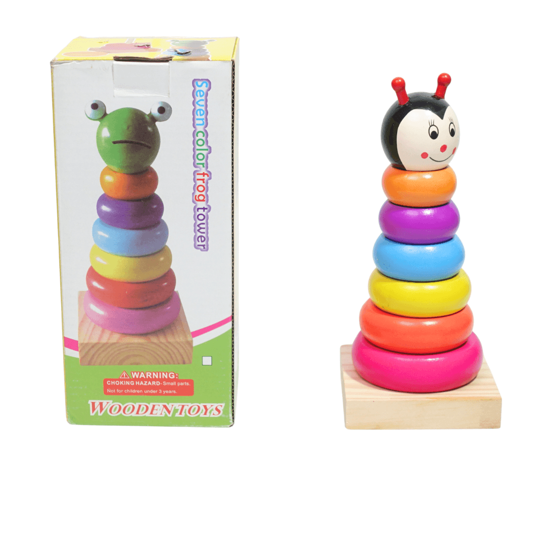 Seven Colour Frog Tower for Kids - Kids Bestie