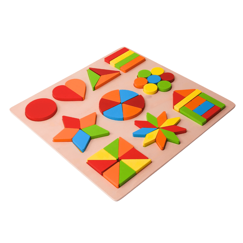 Shapes Puzzle 10 in 1-Big | Geometric Shapes Learning Puzzle Toy for Kids - Kids Bestie