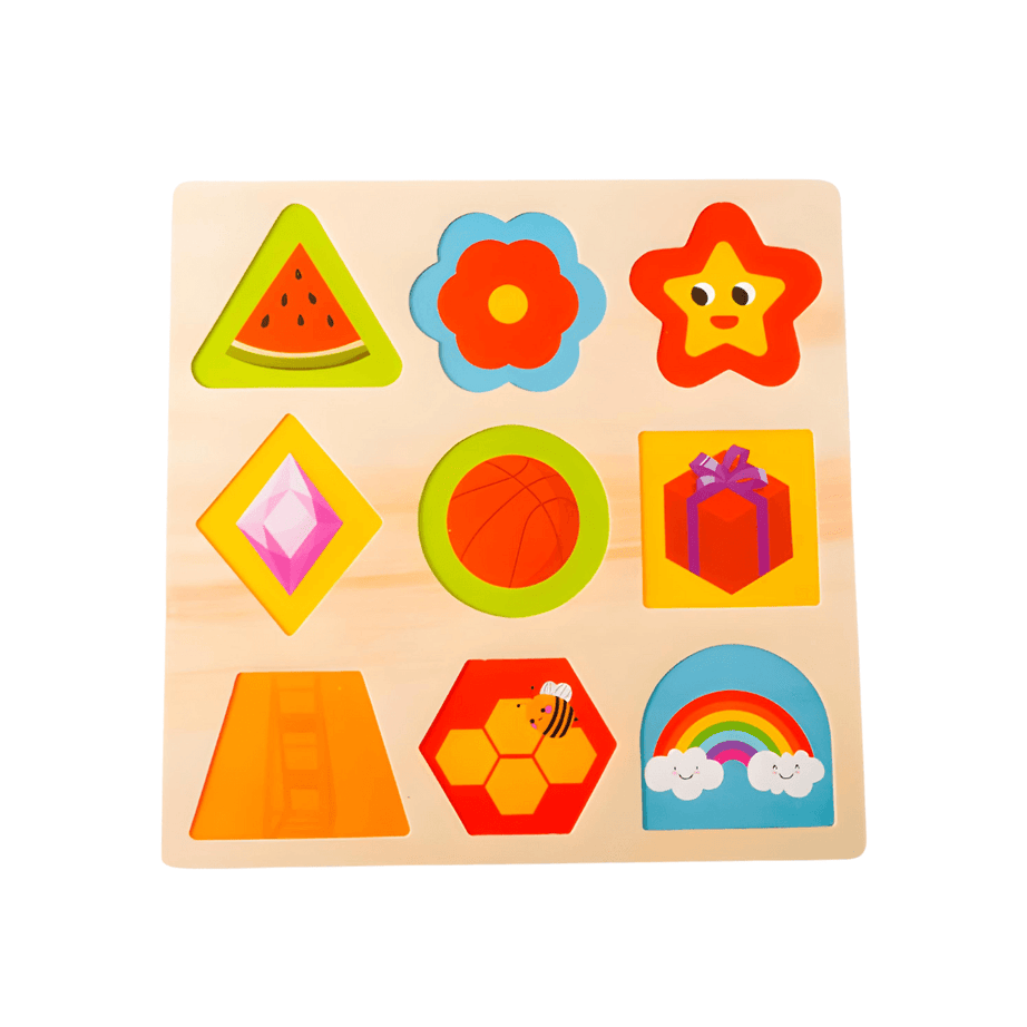 Shapes Puzzle 9 in 1-Big | Geometric Shapes Learning Puzzle Toy for Kids - Kids Bestie