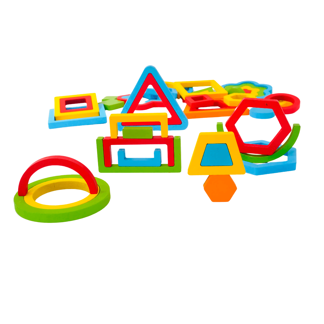Shapes Puzzle 9 in 1-Big | Geometric Shapes Learning Puzzle Toy for Kids - Kids Bestie