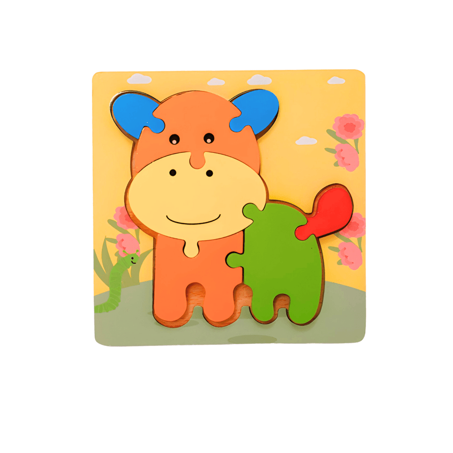 Small Puzzle in A Frame Board Educational & Learning Toy | Puzzle Board- Hippopotamus (S) - Kids Bestie