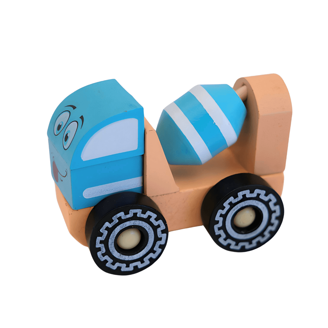 Small Wooden Play Kids Toys-Cement Truck - Kids Bestie