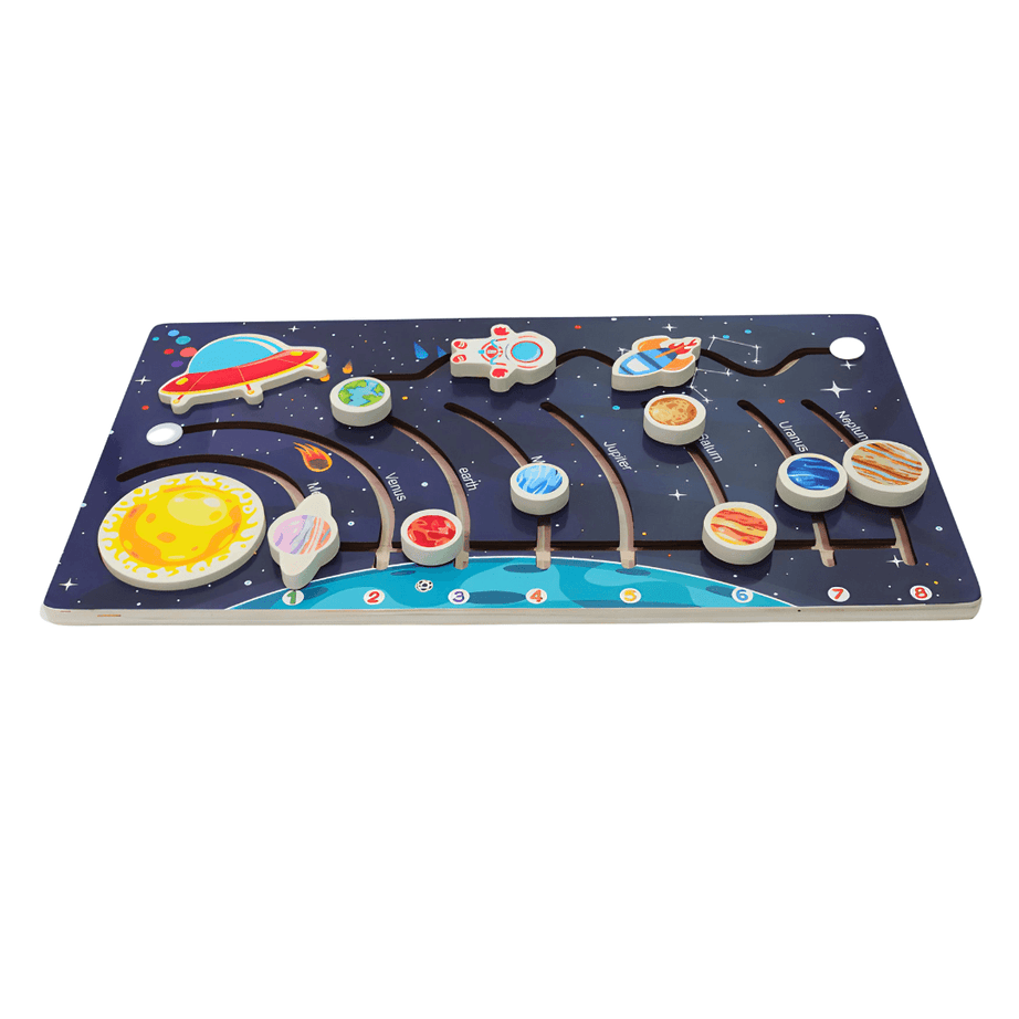 Solar System Wooden Puzzle for Kids Age 3+ - Kids Bestie