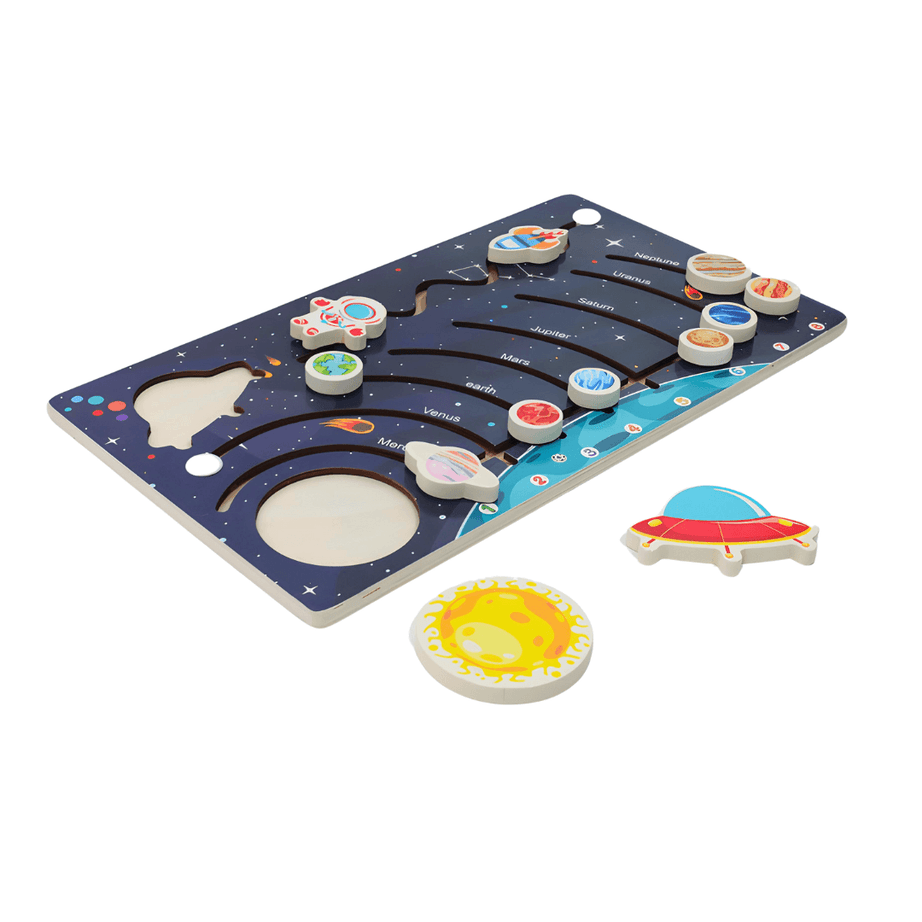 Solar System Wooden Puzzle for Kids Age 3+ - Kids Bestie
