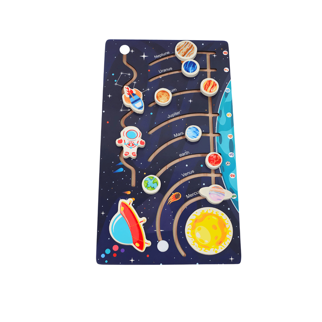 Solar System Wooden Puzzle for Kids Age 3+ - Kids Bestie
