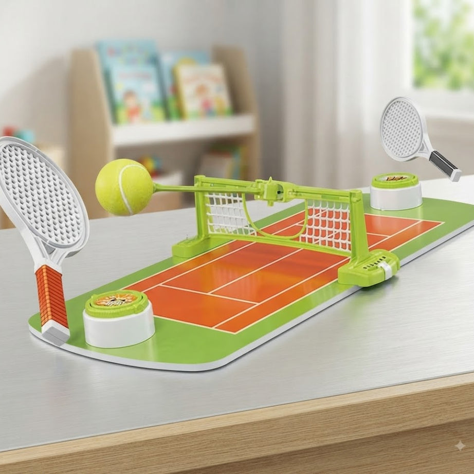 2-player interactive tabletop tennis game designed for kids and family fun
