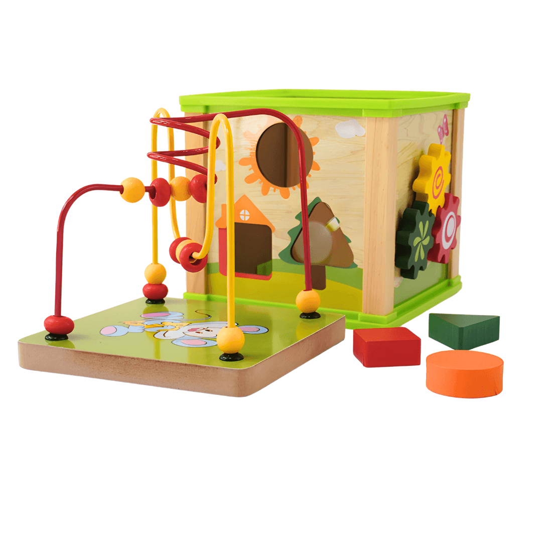 Toddlers 5 in 1 Activity Cube Toy - Kids Bestie