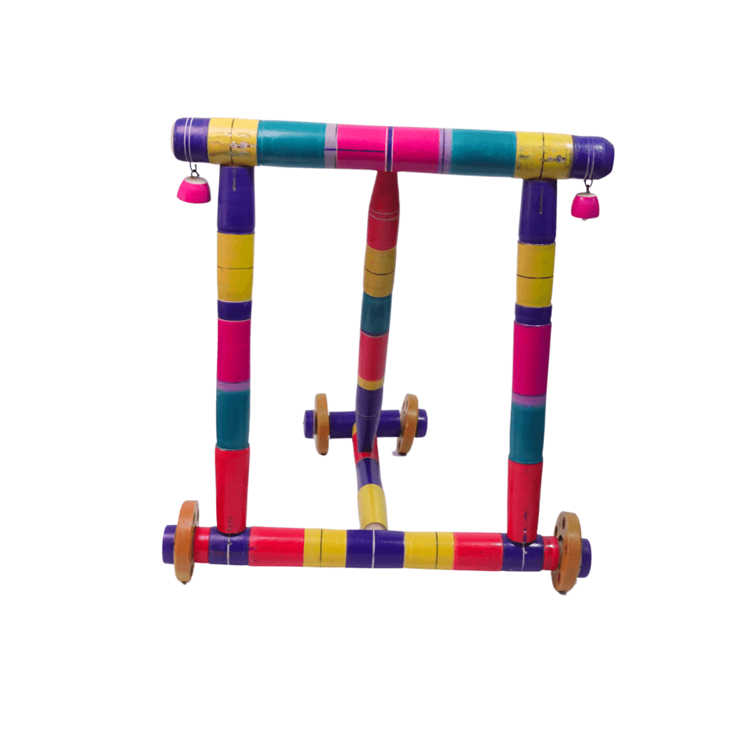 Traditional Wooden Nadavandi Walker for Toddlers Multicolor - Kids Bestie