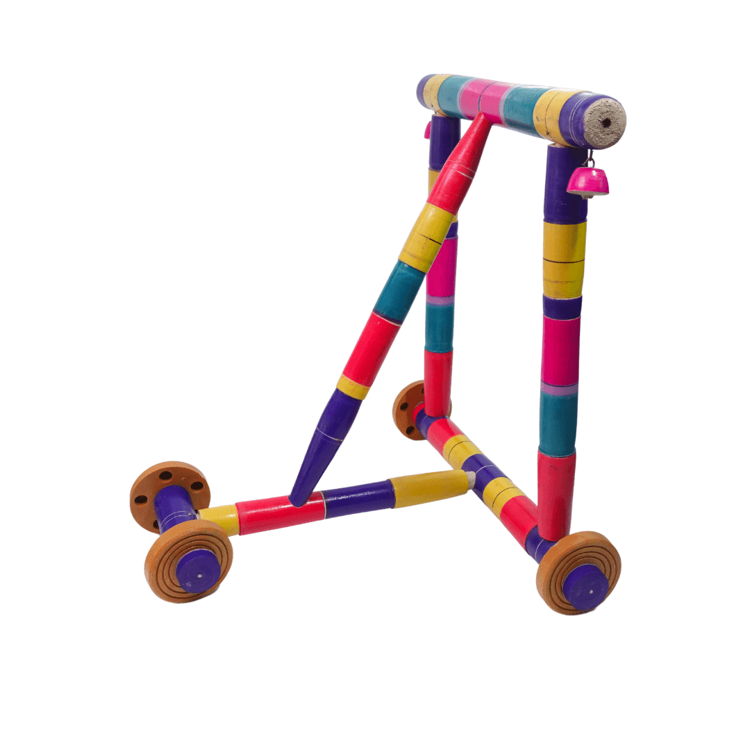 Traditional Wooden Nadavandi Walker for Toddlers Multicolor Kids Bestie