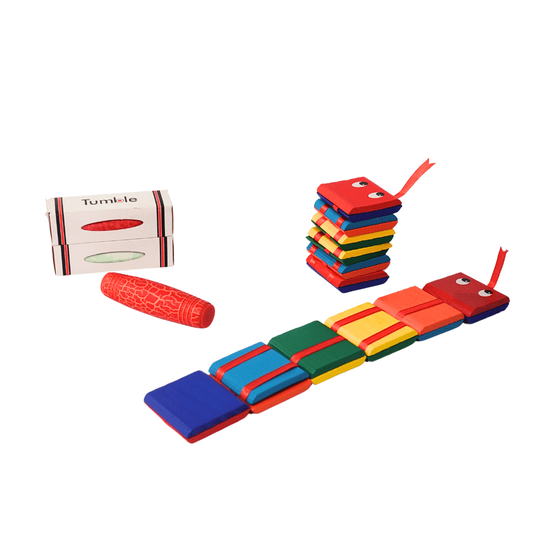 Tumble Desktop Toy-1, Colour Snake-6 squares foldable-1 - Kids Bestie