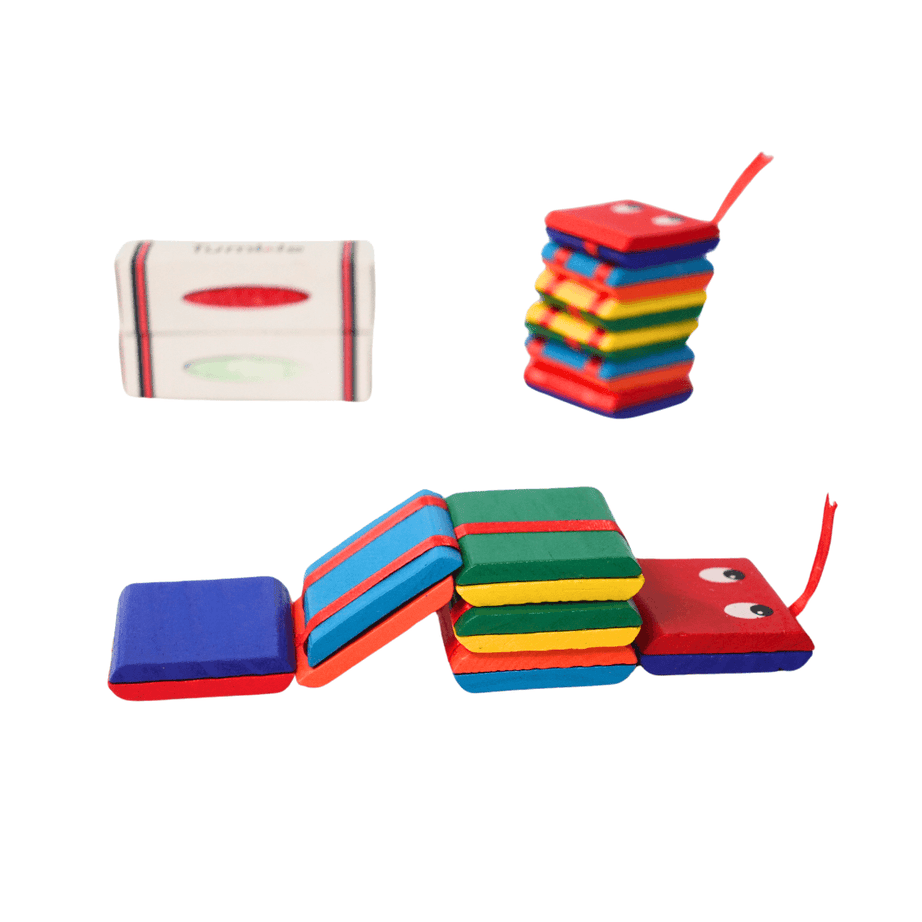 Tumble Desktop Toy-1, Colour Snake-6 squares foldable-1 - Kids Bestie