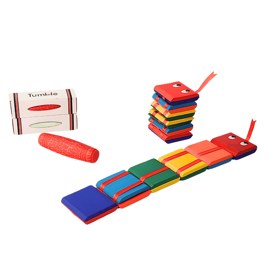 Tumble Desktop Toy-1, Colour Snake-6 squares foldable-1 - Kids Bestie