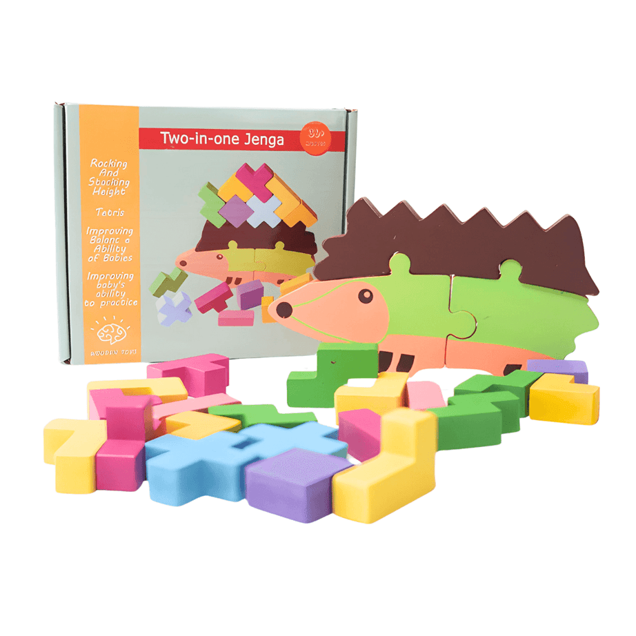 Two-in-One Jenga (Rocking & Stacking Height) - Kids Bestie