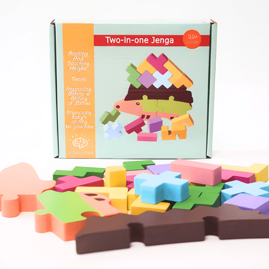 Two-in-One Jenga (Rocking & Stacking Height) - Kids Bestie