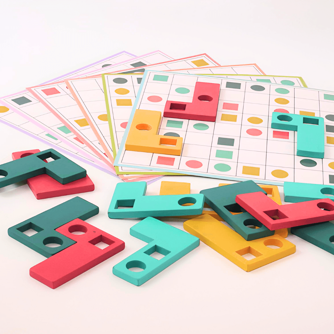 Type L Paired Puzzles for Toddlers & Preschoolers - Kids Bestie