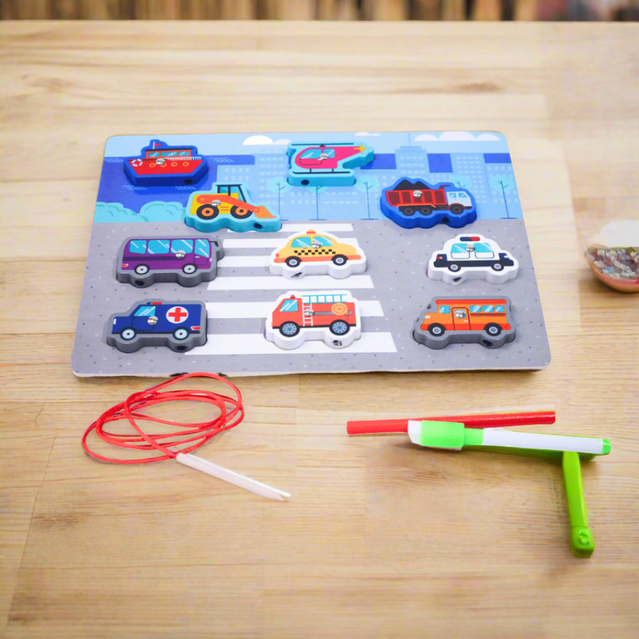 Vehicles/ Animals/ vegetables wooden board puzzle + whiteboard & marker + stylus+ magnetic pen(Random design will be send) - Kids Bestie