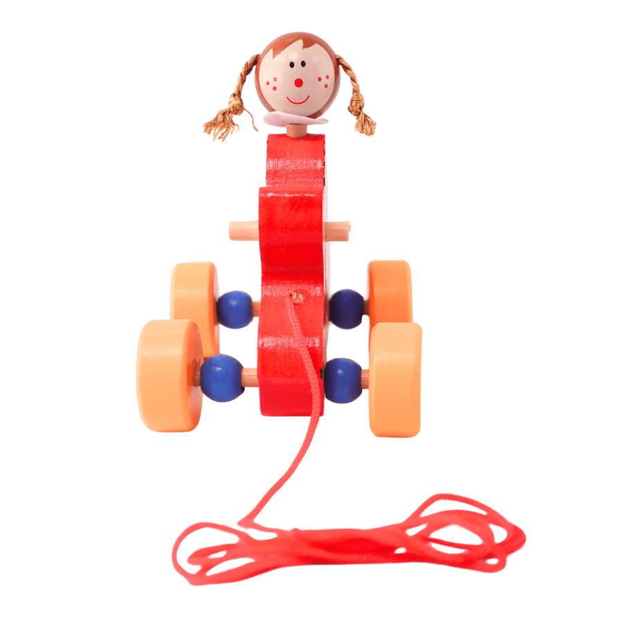 Walk-A-Long Joker Men/Women Pull Along Toy for 12 Months -1 Piece(Random design will be send) - Kids Bestie