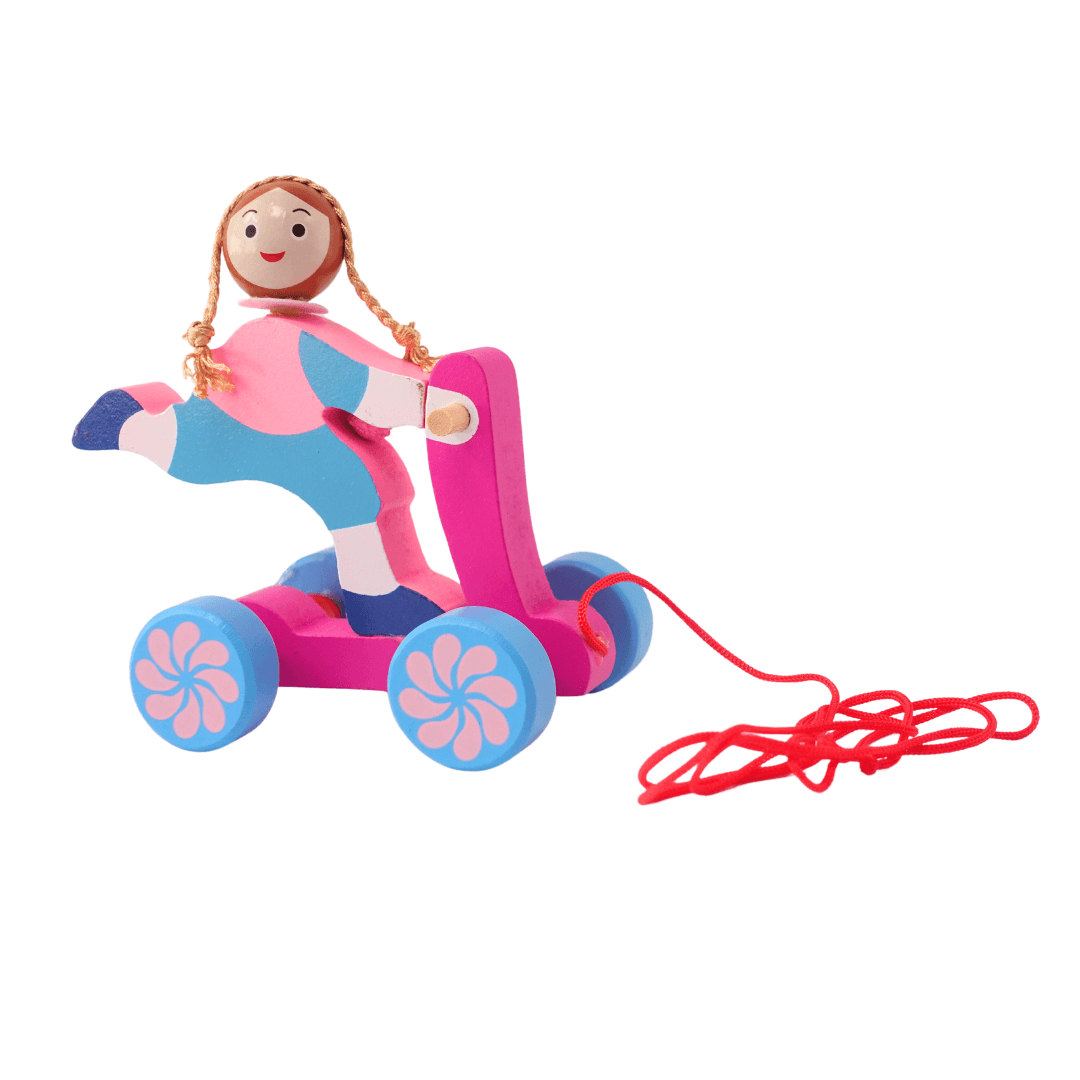 Walk-A-Long Joker Men/Women Pull Along Toy for 12 Months -1 Piece(Random design will be send) - Kids Bestie