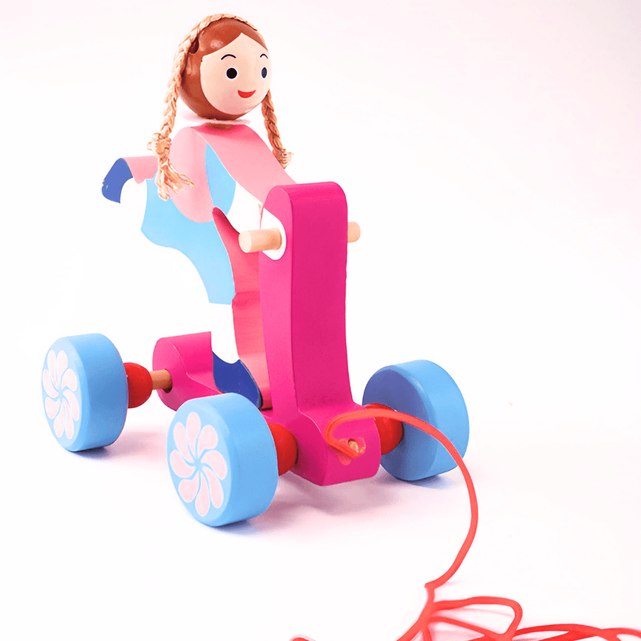 Walk-A-Long Joker Men/Women Pull Along Toy for 12 Months -1 Piece(Random design will be send) - Kids Bestie