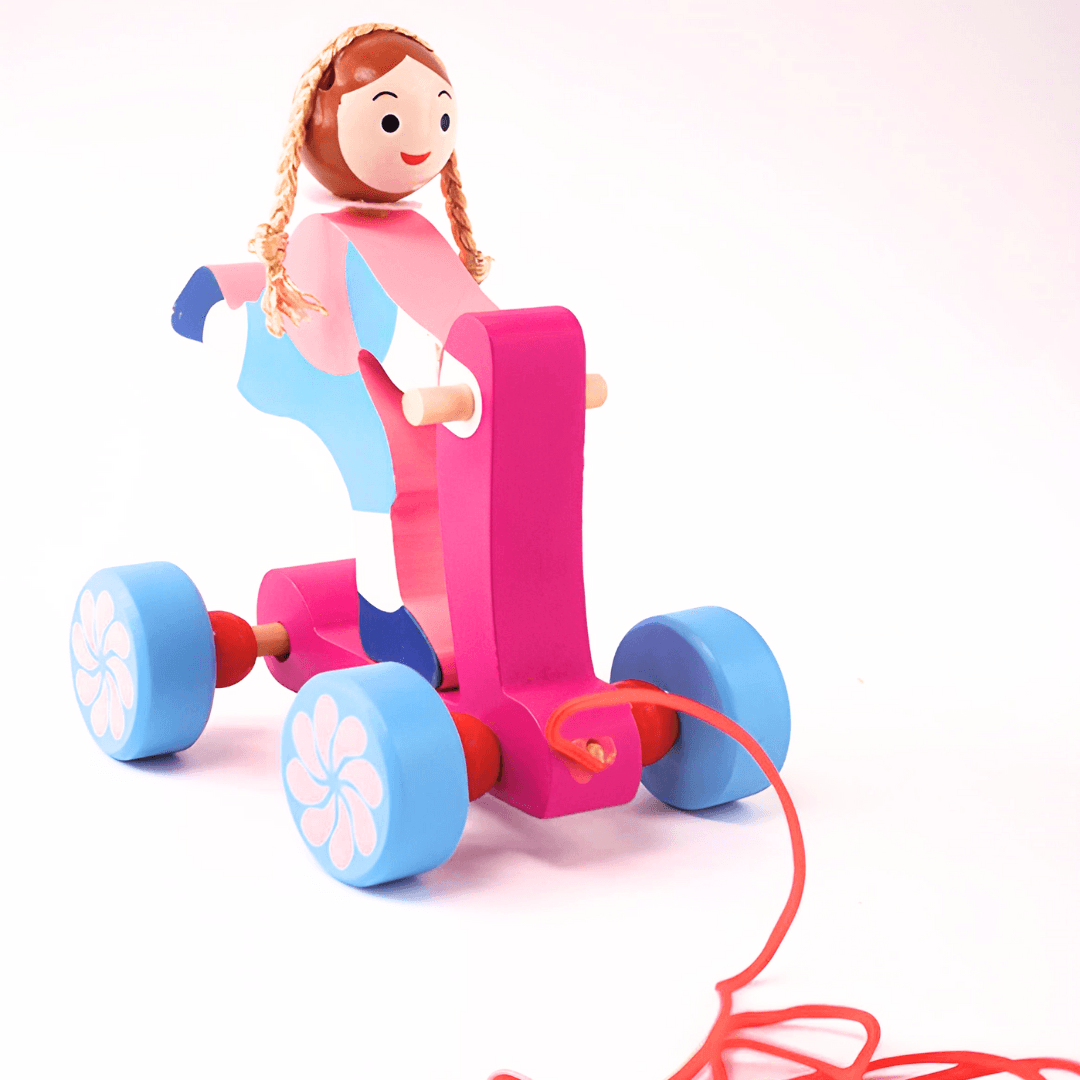 Walk-A-Long Joker Men/Women Pull Along Toy for 12 Months -1 Piece(Random design will be send) - Kids Bestie