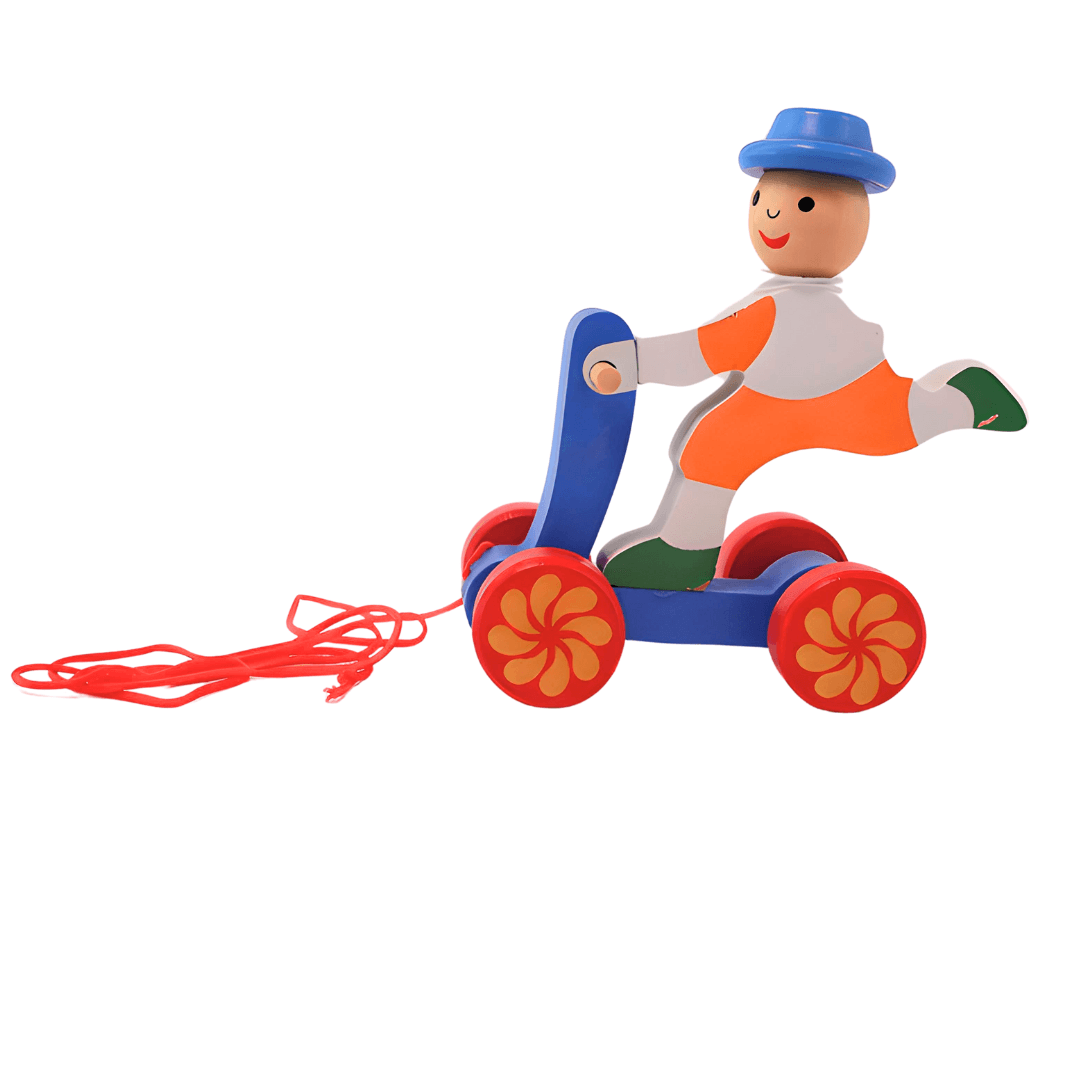 Walk-A-Long Joker Men/Women Pull Along Toy for 12 Months -1 Piece(Random design will be send) - Kids Bestie