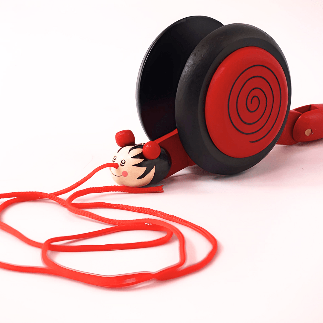 Walk-A-Long Wooden Pull Along Toy Snail-1 (Random Colour will be send) - Kids Bestie