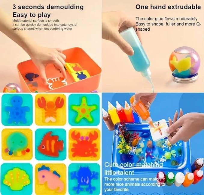 Water Elf Toy Kit Handmade Magic Gel Toys (Pack of 1)with a Blue