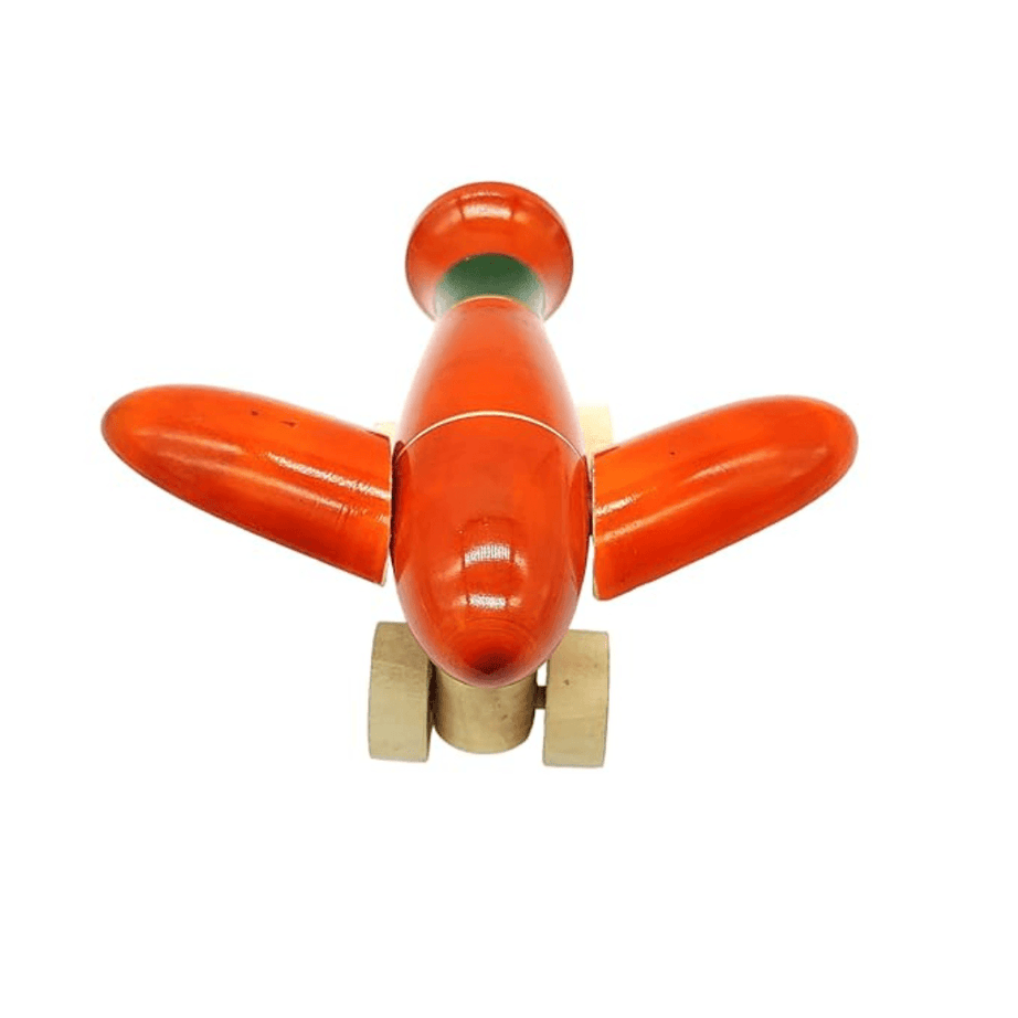Wooden Aeroplane Toy for Kids-1 (Random colour & design will be send) - Kids Bestie