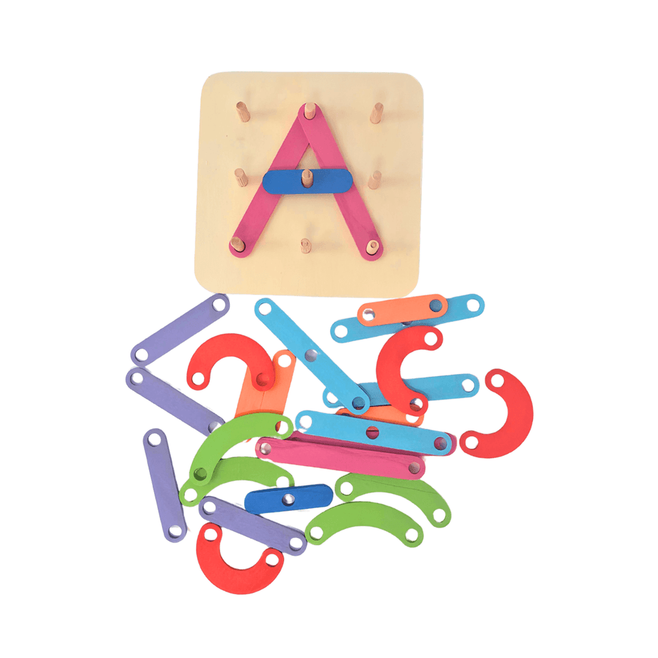 Wooden Alphabet Numbers construction Hundred Change Collage - Kids Bestie