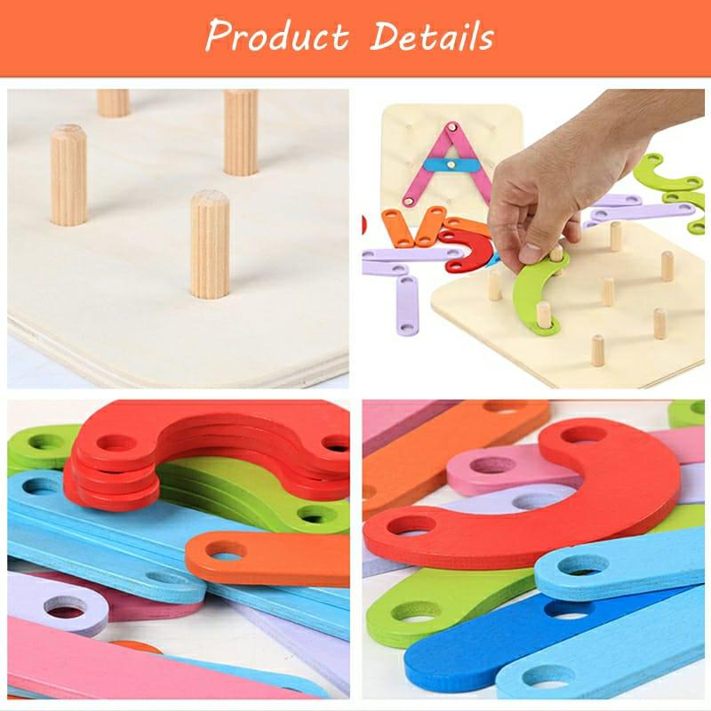 Wooden Alphabet Numbers construction Hundred Change Collage - Kids Bestie