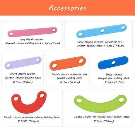 Wooden Alphabet Numbers construction Hundred Change Collage - Kids Bestie