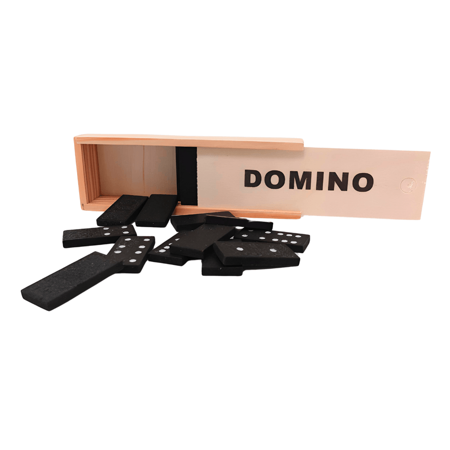 Wooden Blocks/Dominoes Game for Kids | Creativity | Education (with Wooden Storage Box) - Kids Bestie