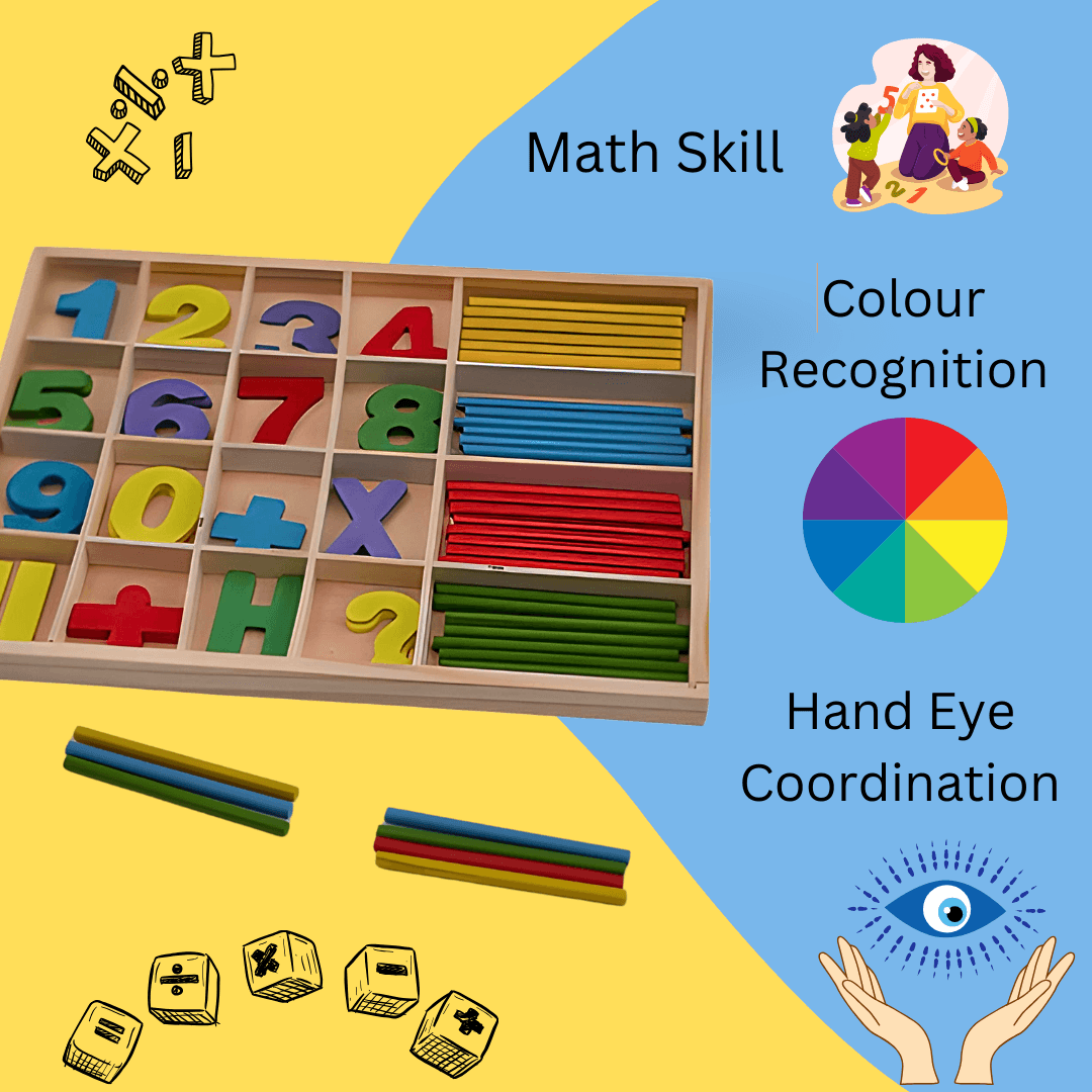 Wooden Computation Study Box for Calculation - Kids Bestie