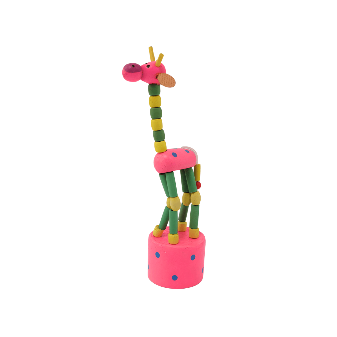 Wooden Handcrafted Dancing Giraffe Toy for Kids Spring Giraffe Toy - Kids Bestie