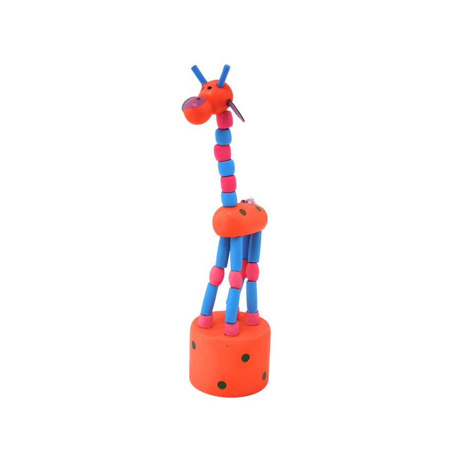 Wooden Handcrafted Dancing Giraffe Toy for Kids Spring Giraffe Toy - Kids Bestie