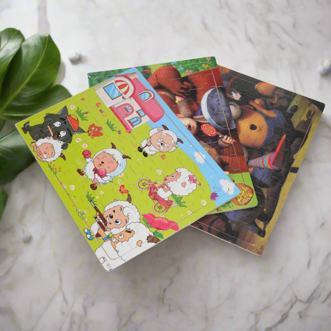 Wooden Jigsaw Puzzles-1 (Random Design will be send) - Kids Bestie