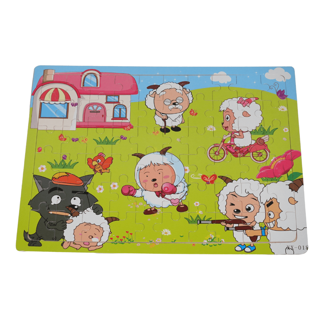 Wooden Jigsaw Puzzles-1 (Random Design will be send) - Kids Bestie