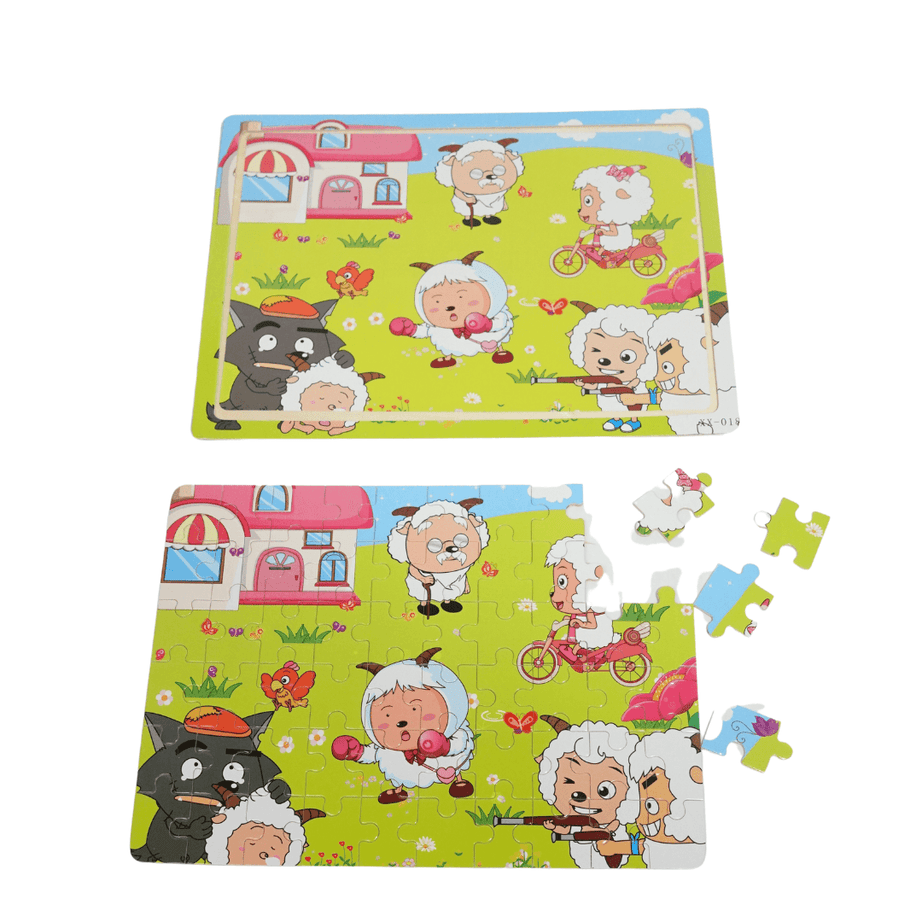 Wooden Jigsaw Puzzles-1 (Random Design will be send) - Kids Bestie
