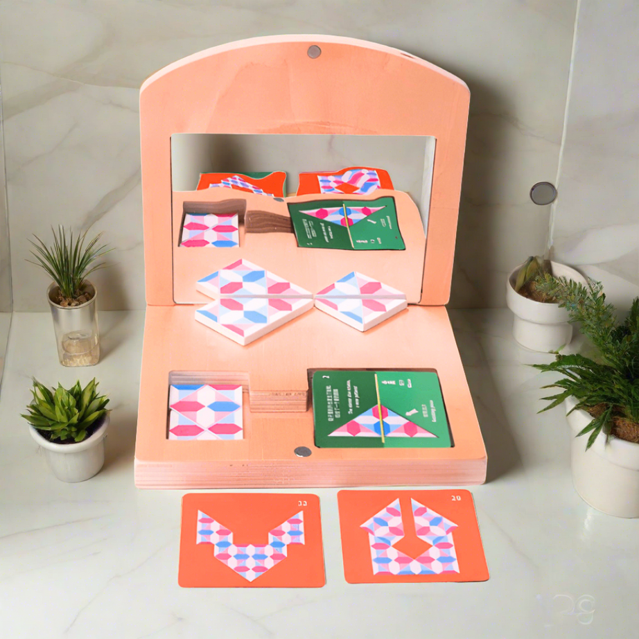 Wooden Mirror Puzzle for Kids Age 3+ - Kids Bestie