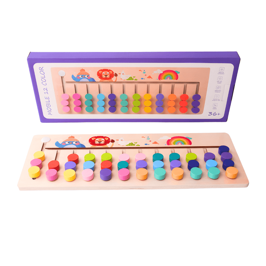 Wooden Mobile 12 Colour match Toy for kids Age 3+ - Kids Bestie