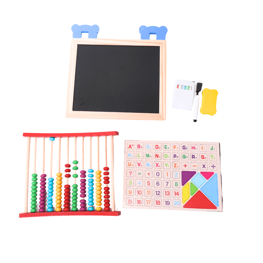 Wooden Multi-Function Artboard Calculator for Children | 3 in 1 Magnetic Board - Kids Bestie