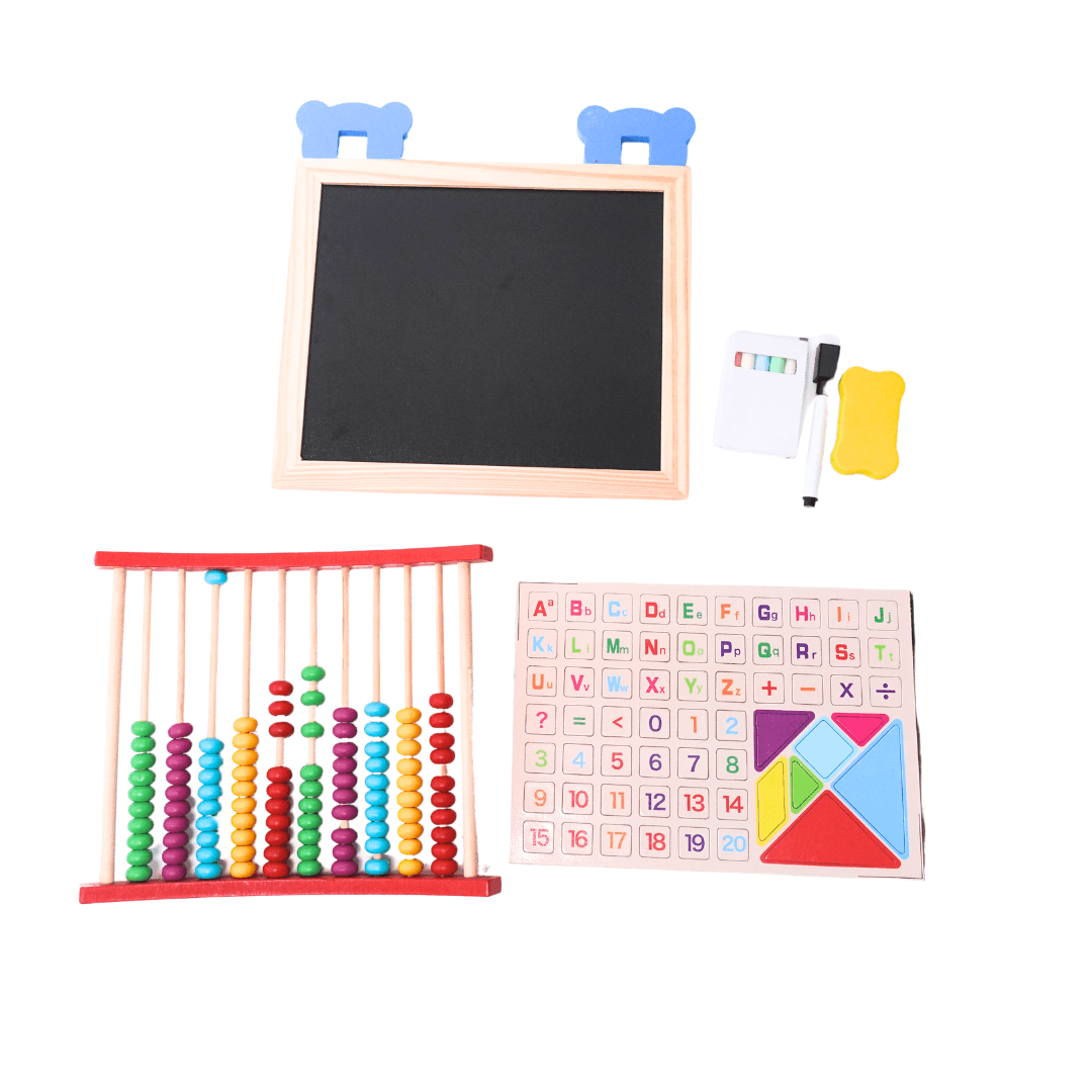 Wooden Multi-Function Artboard Calculator for Children | 3 in 1 Magnetic Board - Kids Bestie