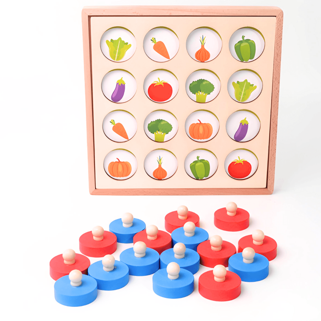 Wooden Multifunctional Memory Chess Game for Kids-1 Piece - Kids Bestie