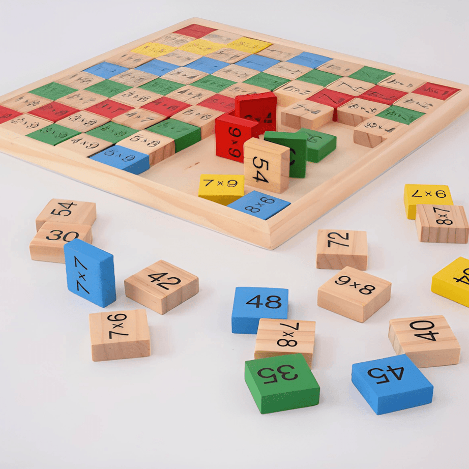 Wooden Multiplication Table Board Game for Kids - Kids Bestie