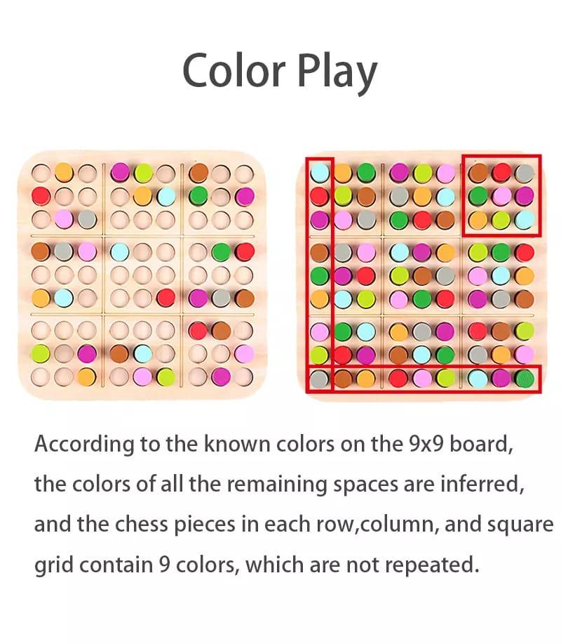Wooden Number Puzzle Sudoku Board Games 1 - Kids Bestie