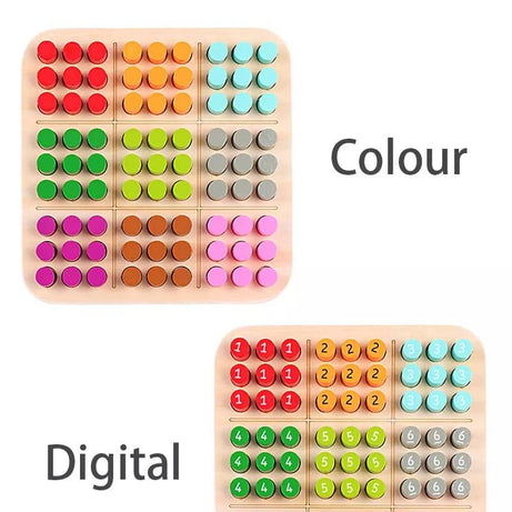 Wooden Number Puzzle Sudoku Board Games 1 - Kids Bestie