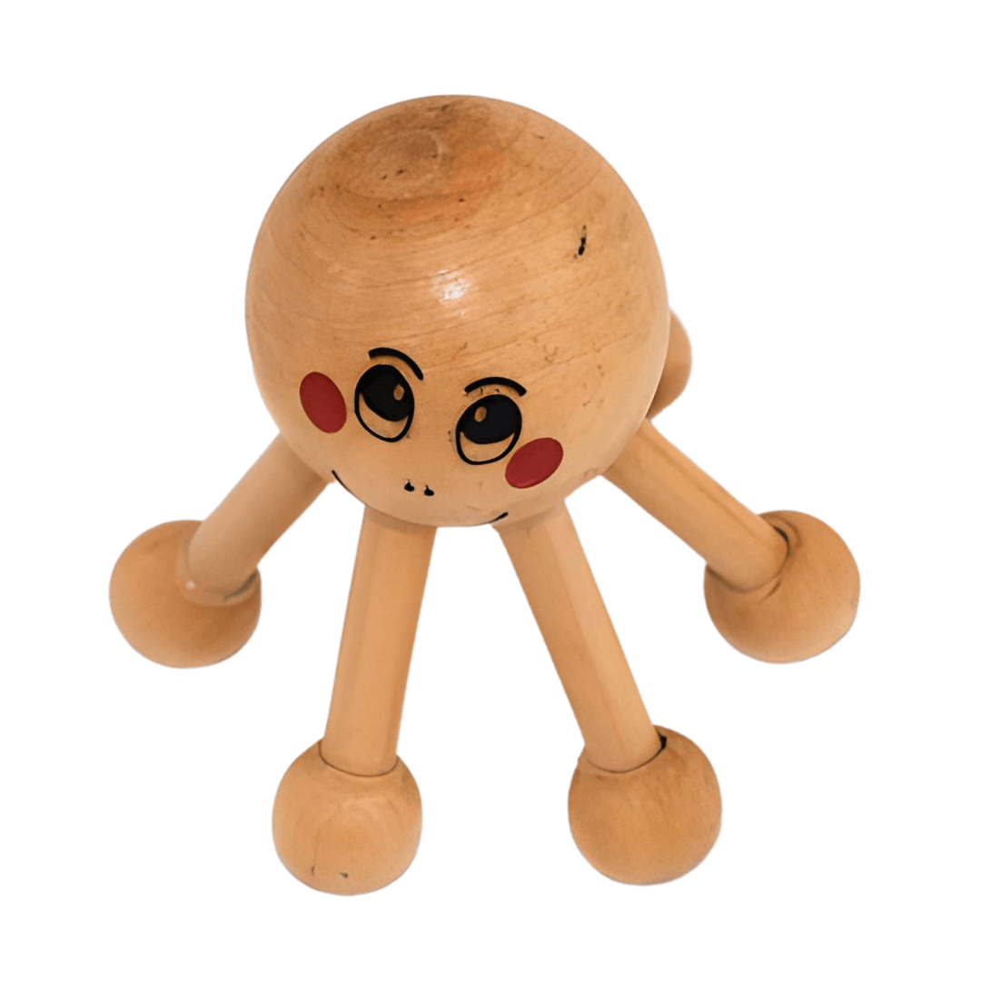 Wooden Octopus Massager 6 Legs - Wood - Kids Bestie
