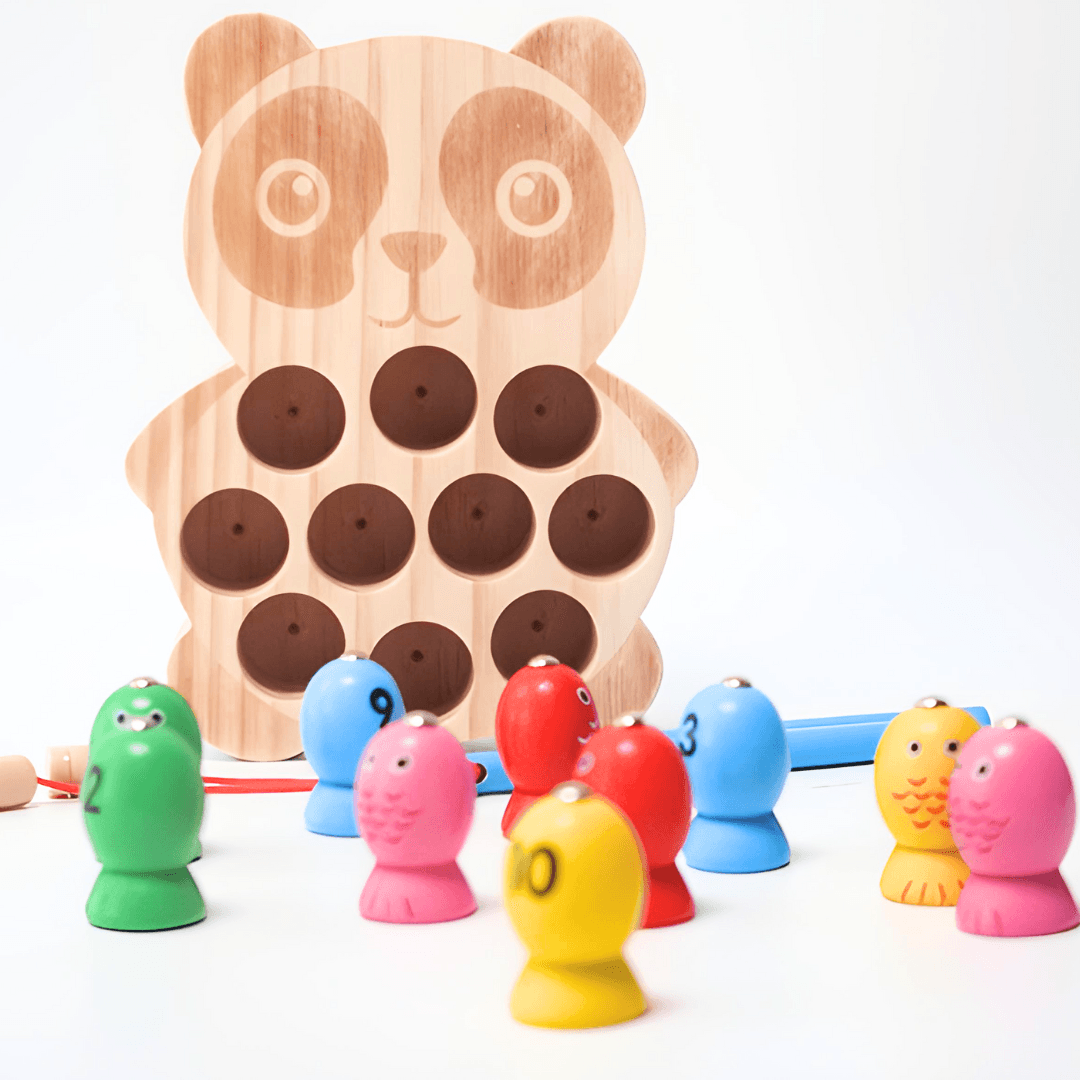 Wooden Panda Fishing | Magnetic Toy Set-1 - Kids Bestie